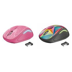 Trust Yvi FX Mouse Wireless con Illuminazione LED, 800-1600 DPI, 2,4 GHz, Portata di 8 m & Yvi FX Mouse Wireless con Illuminazione LED, 800-1600 DPI, 2,4 GHz, Portata di 8 m