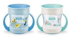 NUK Mini Magic Cup drinkbeker 2-pack lekvrije 360°-drinkrand vanaf 6 maanden praktische handgrepen BPA-vrij 160 ml 2 Stuks Multi-kleuren