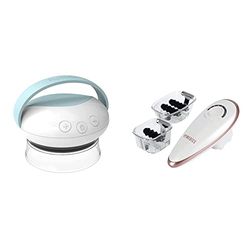 HoMedics Smoothee IR, Massaggiatore Anticellulite con Riscaldamento IR e Testina di Raffreddamento & Smoothee, Massaggiatore Anticellulite Ad Aspirazione, Bianco