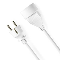 Förlängningsslang 3 x 1,5 mm, 7 m, vit - perfekt för elektriska anslutningar och utomhusverktyg.