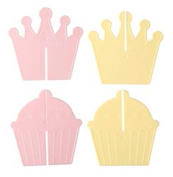 Zenker 43065.0 - Juego de 12 separadores para Cupcakes, Color Rosa y Amarillo