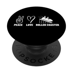 Montaña rusa Peace Love para hombres y mujeres PopSockets PopGrip Adhesivo