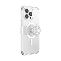 PopSockets: PopCase PlantCore para MagSafe - Funda a Base de Plantas para iPhone 14 Pro MAX con un Soporte y Agarre Deslizante PopGrip Slide con Top Intercambiable - Clear