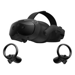 HTC Vive Focus Vision: Auriculares VR para PC y Realidad Mixta + Controladores, Negro, Compatible con el Modo DisplayPort, Compatible con Ordenador Personal, Vive OS