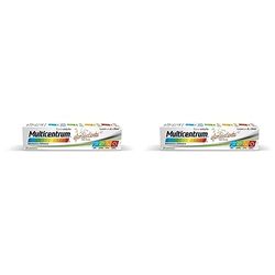 Multicentrum Complemento Alimenticio Multivitamínico y Multimineral Para Adultos, Tabletas Efervescentes, Sabor Naranja, Sin Gluten, 20 Comprimidos (Paquete de 2)