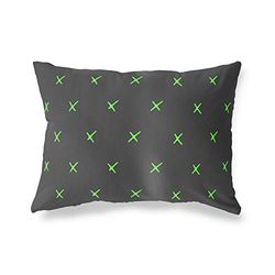 BonaMaison dekorativt kuddöverdrag, neongrön rök prydnadskuddöverdrag, hem dekorativa örngott för vardagsrum, soffa, sovrum, storlek: 45 x 60 cm - Designad och tillverkad i Turkiet