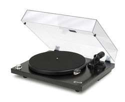 DynaVox Giradischi HiFi PS-320 BT, giradischi manuale con trasmissione a cinghia, streaming Bluetooth, preamplificatore fono, 2 velocità 33 e 45 giri/min, nero, 207814