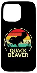 Funny Mens & Women Retro Vintage Quack Beaver Platypus Lover Coque pour iPhone 15 Pro Max