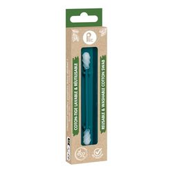 PLIC BEAUTY - Coton-tige Lavable & Réutilisable - Thermoplastique Souple - Nettoyage Optimal du Cérumen et de l'Oreille - Etui de Rangement inclus
