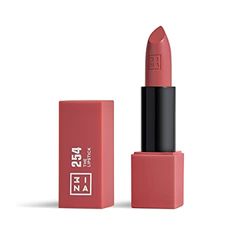 3INA MAKEUP - The Lipstick 254 - Ciemny różowy nago pomadka z witaminą E i masło Shea -wysokie krycie z wygodną teksturą - magnetyczną nasadką - Wysoko krycie - Vegan - Cruelty Free