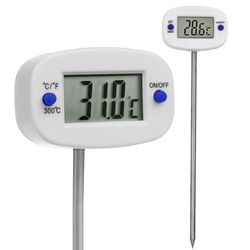 GreenBlue - Digitaal Keukenthermometer/Vleesthermometer - 15cm - Wit