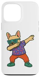 Retro Dabbing French Bulldog 80s Style For Kids Men Women Custodia per iPhone 13 Pro Max