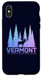Vermont The Green Mountain State Moose Nature Amante Custodia per iPhone X/XS