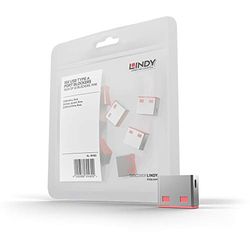 LINDY USB Port Blocker (without key) - Pack of 10 Colour Code: Pink