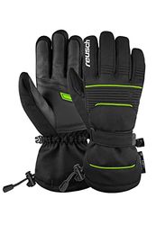 Reusch Crosby R-Tex Xt con Membrana Impermeabile, Comodi Guanti da Sci Caldi e Sportivi Invernali, Nero/Verde, 10 Uomo