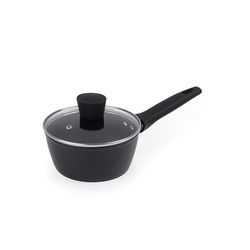 Russell Hobbs RH03258EU7 Verde Thermocollar 16cm Saucepan with Lid - Healthy Ceramic Non-Stick Coating, PFAS-Free, Recycled Aluminum Body, Induction Cooking Pot, Temperature Indicator Cookware