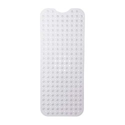 Relaxdays Tappetino Antiscivolo per Vasca da Bagno, Extra Grande, con Vaschette, Lavabile, LxP: 97 x 39 cm, Trasparente