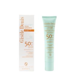 GISÈLE DENIS - Crema solare viso ultraleggera, 40 ml, protezione SPF 50+, cura della pelle, assorbimento immediato e finitura opaca, idrata la pelle, resistente all'acqua, per uso quotidiano