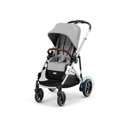 CYBEX Guldbarnvagn e-GAZELLE S, Från födseln upp till ca 4 år, Max. 22 kg (enkelläge) / 2x 22 kg (Duo-läge), Allt-i-1-system med eldrift och 20+ konfigurationer, Stone Grey