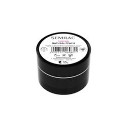 Semilac Builder Thixo Gel Natural Peach 15 g - Builder for Nail Extension & Nail Building - UV LED - Thixotrope & Self-Levelling - Semi-Opaque Cover Gel