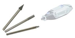 TIVOLY - Set med 3 diamantfräsar i flera former - spår och gravyr av glas, lergods och mjuka metaller - fäste: Cylindrisk svans Ø3,2 mm - för Dreamle/PROXXON