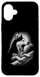Husky Playing Keyboard Piano Player Dog Lover Case for iPhone 16 Plus