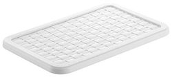 Rotho Country Tampa com aparência de vime para caixa de armazenamento País A5, plástico (PP) sem BPA, branco, A5 (28,4 x 18,9 x 1,3 cm)