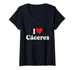 Mujer I love Cáceres Camiseta Cuello V