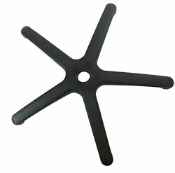 HIMRY KXD5101N KXD5101N krzesło biurowe, zapasowa podstawa krzyżakowa do kółek 11 mm i sprężyny gazowej 50 mm, wzmocniony nylon, kolor czarny, podstawa krzyżakowa