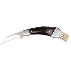 Schwarzwolf Outdoor - Cuchillo para setas con cepillo para hongos, funda de neopreno, acero inoxidable, madera, navaja de exterior, navaja plegable, cuchillo de espuma, cuchillo plegable, cuchillo plegable, cuchillo de trufa, pilz