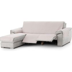 ECOMMERC3 | Chaiselong Mini Left Padded and Non-Slip Sofa Cover – Beige Chaiselong Sofa Cover Full Protection, Comfort and Style in Adjustable and Washable Design