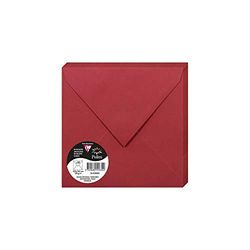 Clairefontaine 50023 C Pack de 20 sobres 16,50 x 16,50 x 0,10 cm, color Rouge Groseille 16,50 x 16,50 x 0,10