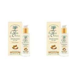 LE PETIT OLIVIER - Sérum Visage Anti-Âge - Huile d'Argan - Lisse & Raffermit - Tous Types De Peaux - 97% D'Origine Naturelle - Sans Silicone - Fabriqué en France - 30 ml (Lot de 2)