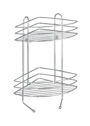 Wenko Estante de canto exclusivo de casa de banho 2 prateleiras - 2 salas, aço, 23 x 43 x 30,5 cm, cromado