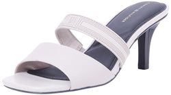 Tommy Hilfiger Femme Sporty Leather Mule FW0FW07640 Sandales à Talon, Gris (Smooth Taupe), 36 EU