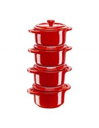 STAUB Set of 4 Ceramic Pots 40508-158-0 Gift Giving