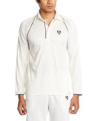 SG Premium Full Sleeves Cricket Shirt, XXL (White)