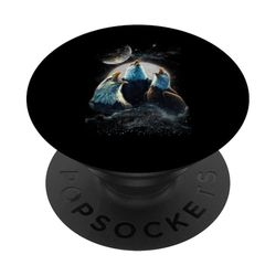 Tre Aquile Ululano Alla Luna Divertente Parodia Aquila PopSockets PopGrip Adesivo