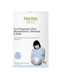 Proven Probiotics Lactobacillus and Bifidus for Pregnancy/Multivits DHA Capsules - Pack of 30