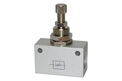 RIEGLER 103811-225.55 smoorventiel, in blokvorm, aluminium geanodiseerd, G 3/8, PN max. 10 bar, 1 stuk