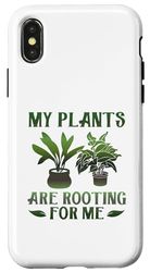 Coque pour iPhone X/XS Citation amusante d'un amoureux des plantes - Mes plantes