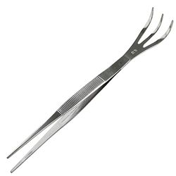 Wazakura 2-in-1 Bonsai Pincet met Roestvrijstalen Wortelhark 220mm - Made in Japan - Professioneel Bonsai Gereedschap, Japanse Precisietang voor Planten