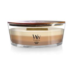 WoodWick Ellipse Trilogy bougie parfumée avec mèche Hearthwick, Café gourmand