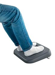 LEITZ Ergo - Repose-Pieds de Bureau avec 3 Hauteurs au Choix, Améliore Posture & Circulation, 80% de Plastique Recyclé Post-Consommation & 100% Recyclable, Gamme Ergo, Coloris Gris Foncé, 65460089
