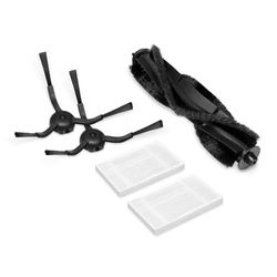 Tapo RVA105 Robot Vacuum Replacement Kit, Main Brush ×1, Side Brush ×2, Washable HEPA Filter ×2, Black, Compatible with Tapo RV30 Max Plus, Tapo RV30 Max, Tapo RV20 Max Plus, Tapo RV20 Max