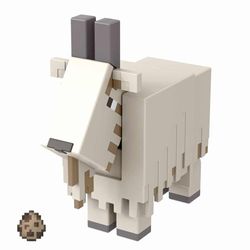 Minecraft Cabra Figura articulada de juguete con cubos de papel para construir, regalo para niños +6 años (Mattel HDV15)