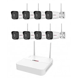 Lifebox - LBXWIFIKIT8 - Kit di sorveglianza - Kit video sorveglianza WiFi 8 telecamere, disco rigido 2 TB