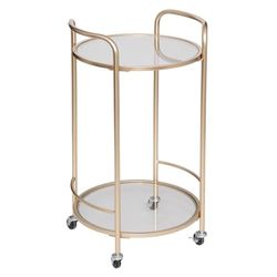 Dressoir Thalia, metaal en gehard glas, goud - gouden - Atmosphera créateur d'intérieur