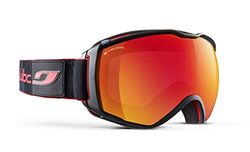 Julbo Airflux Masque de Ski pour Porteur de Lunettes de Vue OTG avec écran polarisant Homme, Rouge/Noir, XL+