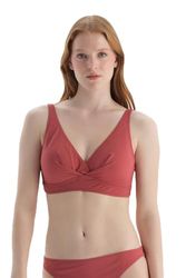 Dagi Knitted Minimizer Bikini Top, Terracotta, 50 Donna